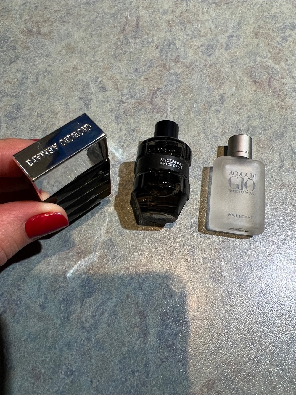 3x miniature collector bottles for men no box